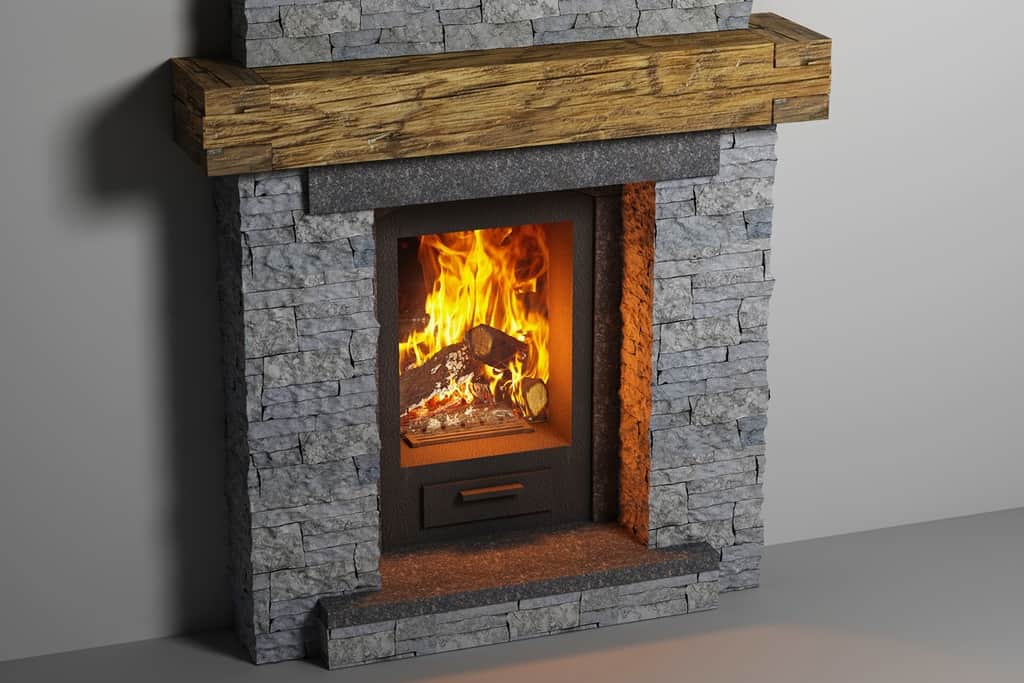 fireplace mantel feature