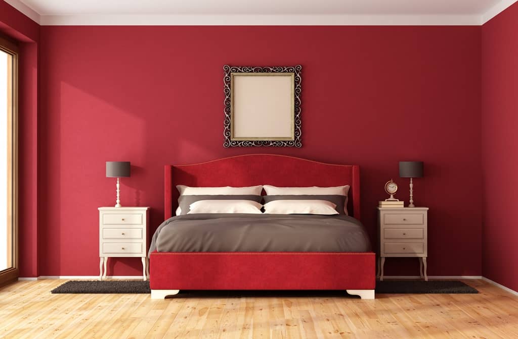 red bedroom colors for couples - 1