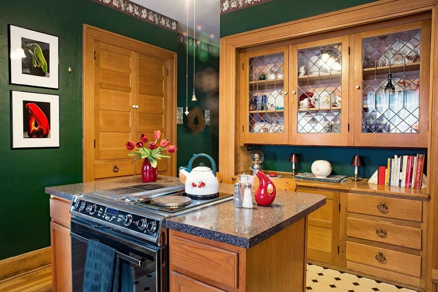 green color paint goes with brown granite