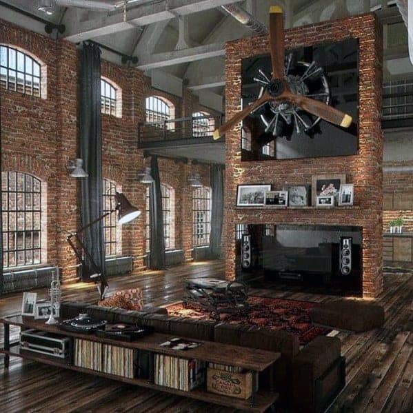 amazing-loft-guys-ultimate-bachelor-pad-with-brick-walls