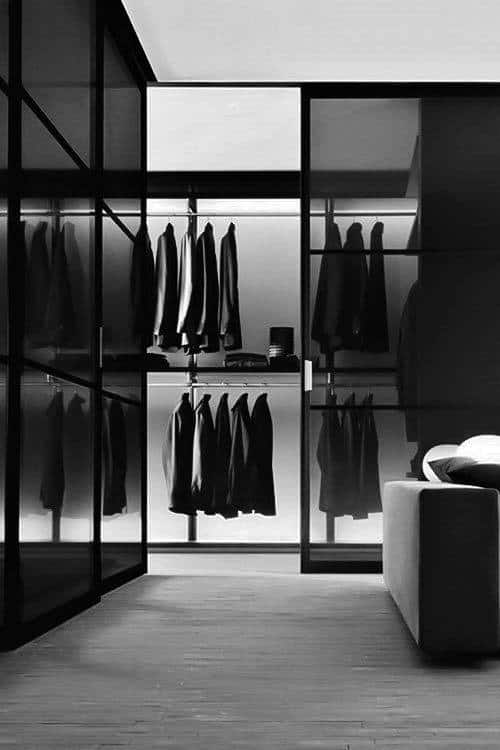 ultra-modern-orderly-glass-walk-in-closet-for-gentlemen