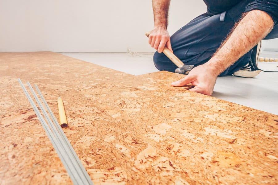 Master,Class,For,Laying,Cork,Flooring,,Installation,Of,A,Cork