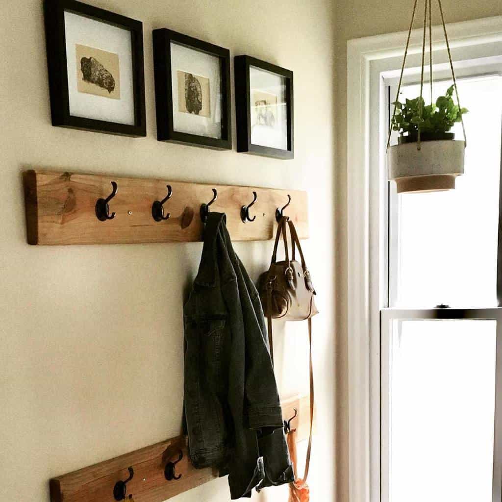 Coat Hanger Small Entryway Ideas Leahsprettythings