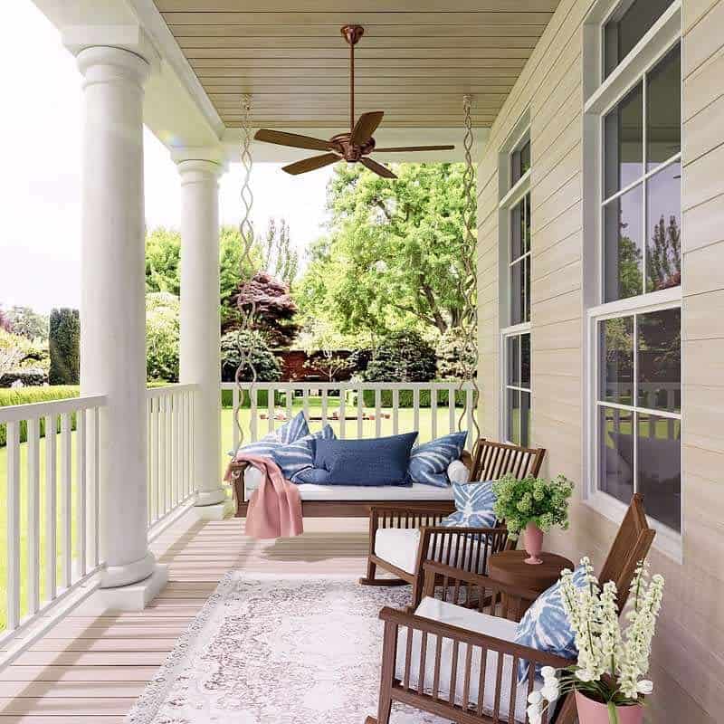 Swing Front Porch Decorating Ideas Big Mood Design