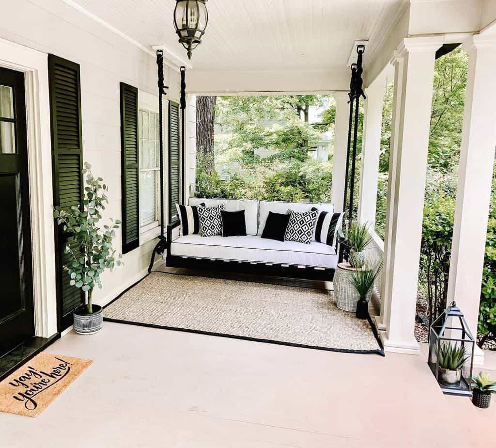 White Front Porch Decorating Ideas Johnston Escapes