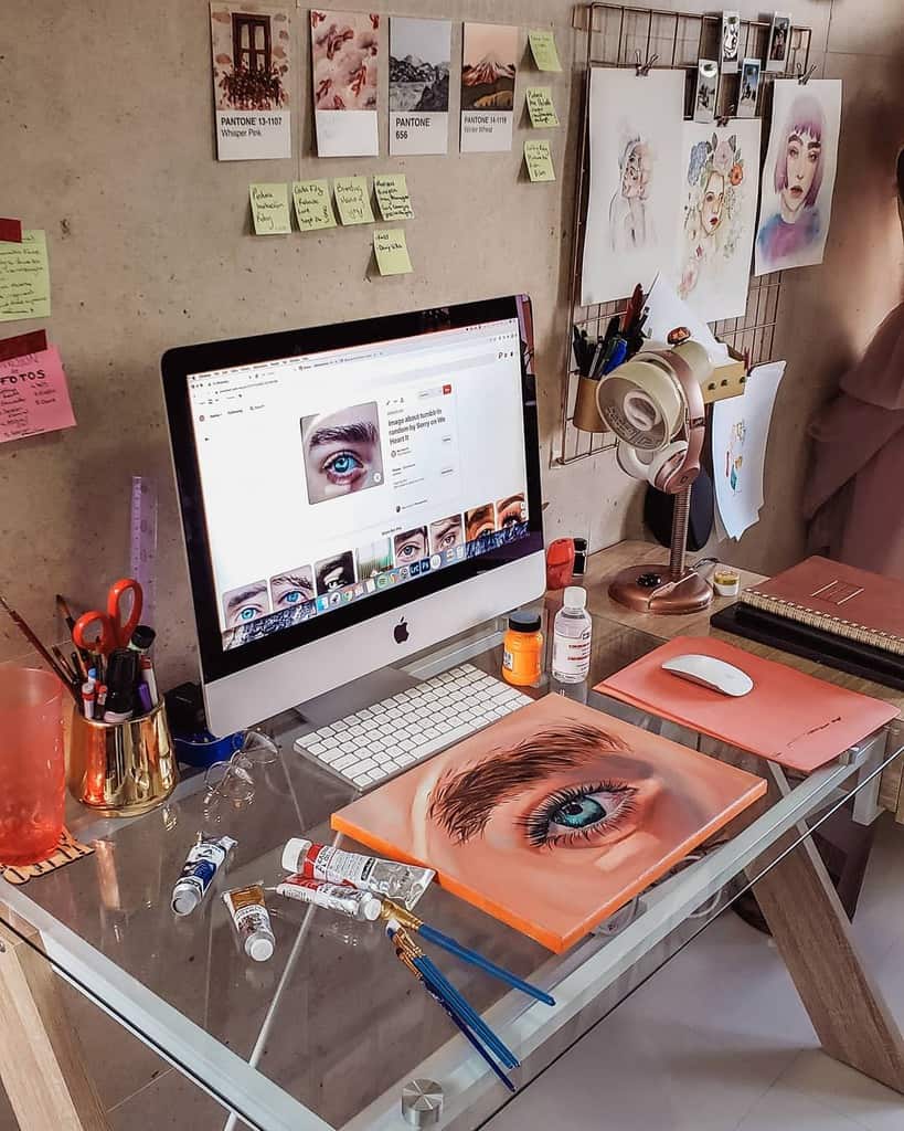 Desk Art Studio Ideas Hellomelikeyy