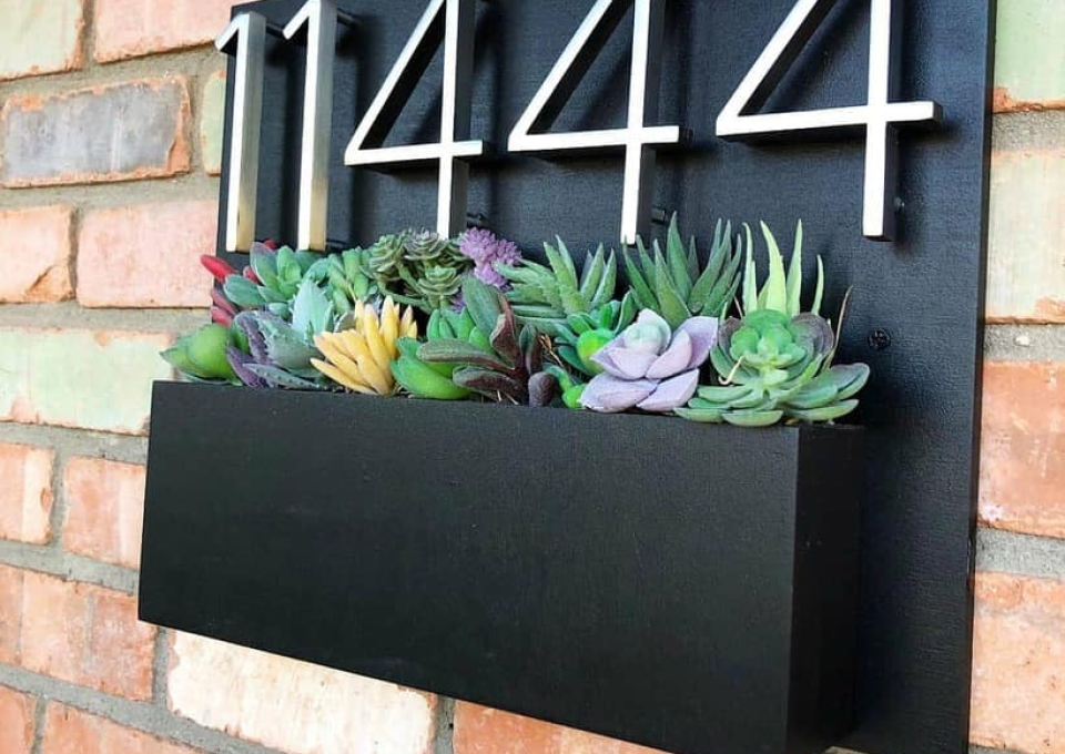 House Number Ideas With Planter Theaddressplanter