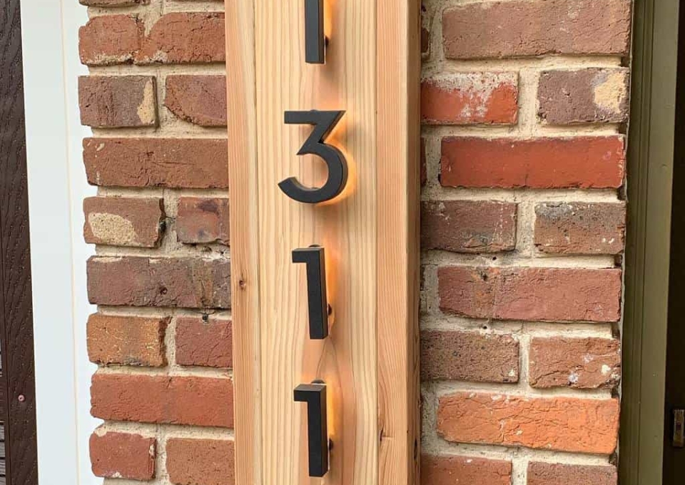 Illuminated House Number Ideas Benbunton