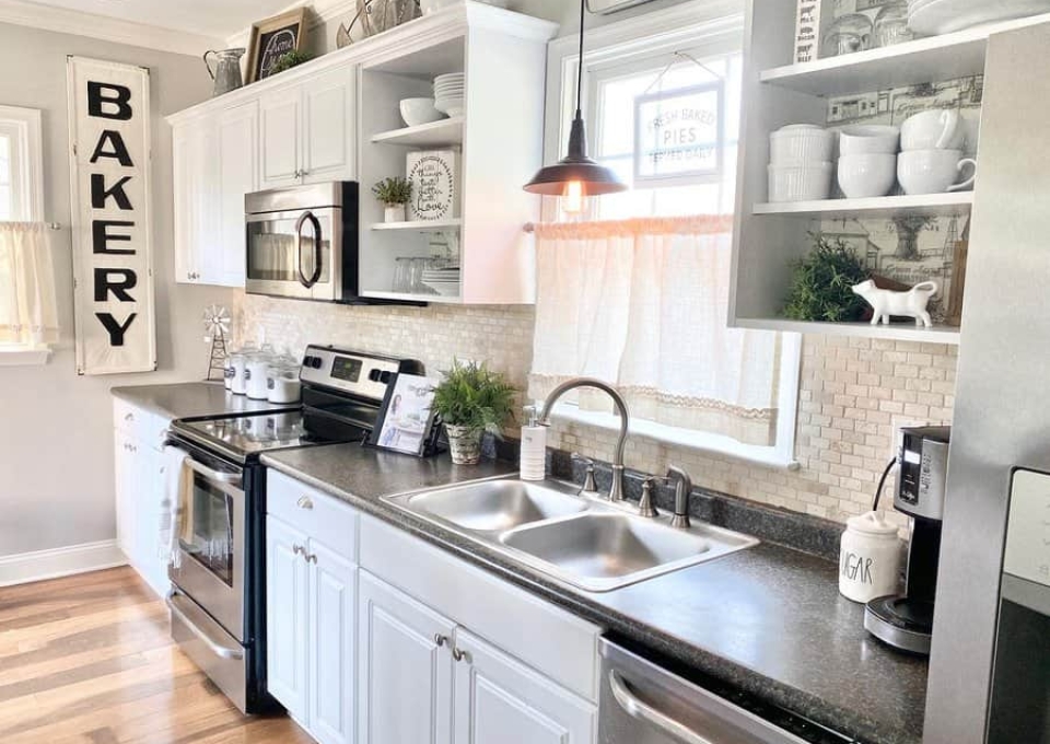 White Kitchen Shelf Ideas Coastal Home Nj