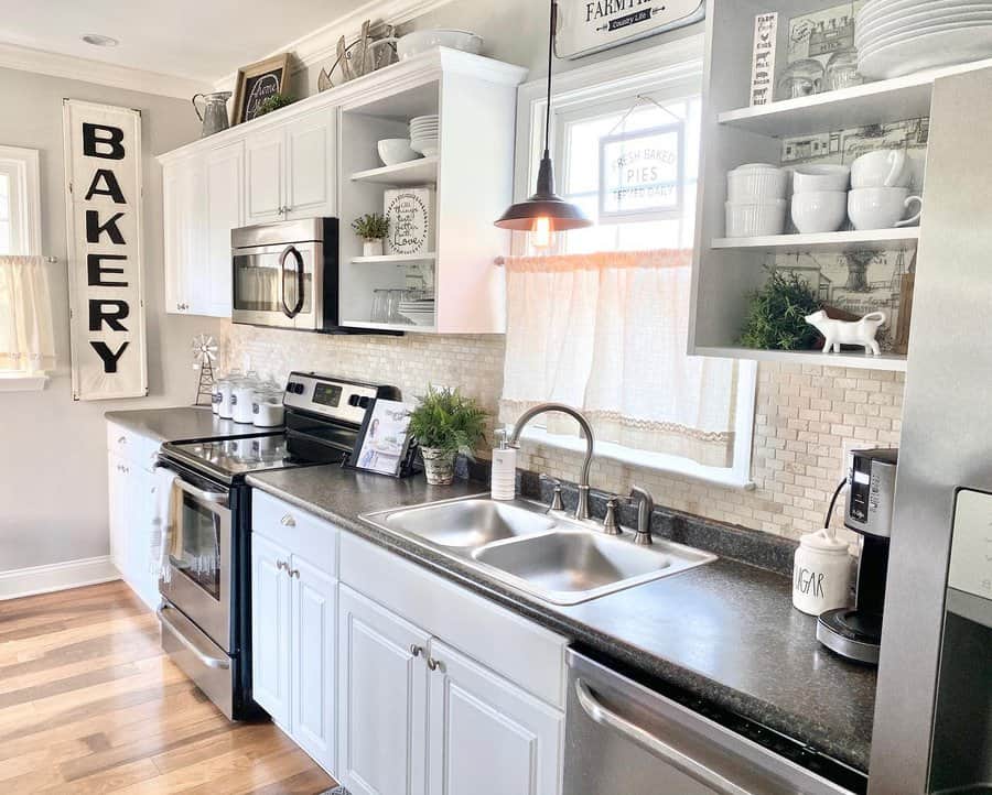 White Kitchen Shelf Ideas Coastal Home Nj