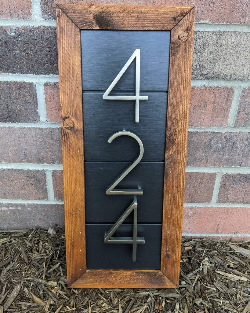 Wood House Number Ideas Plain Designs