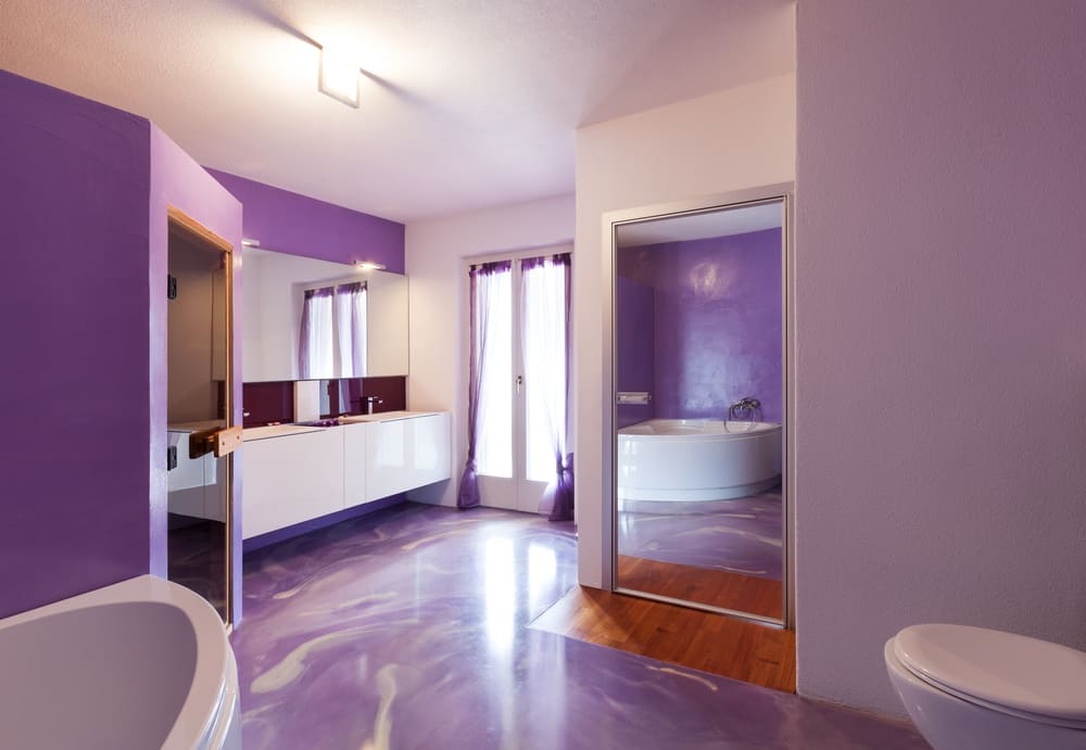 Purple bathroom paint