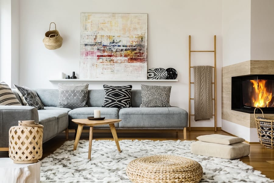 Large rug in living room