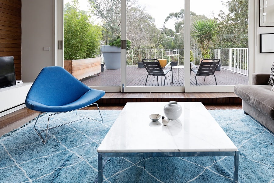 Accent chair in living room