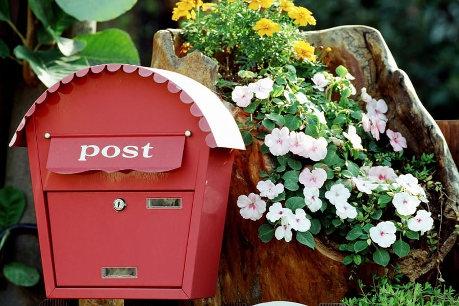 Mailbox with flowers