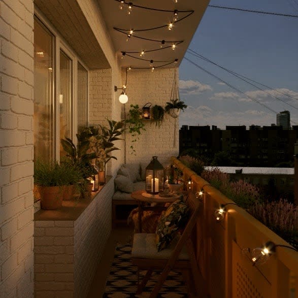 Balcony Lights Small Balcony Ideas Sautkina Interiors