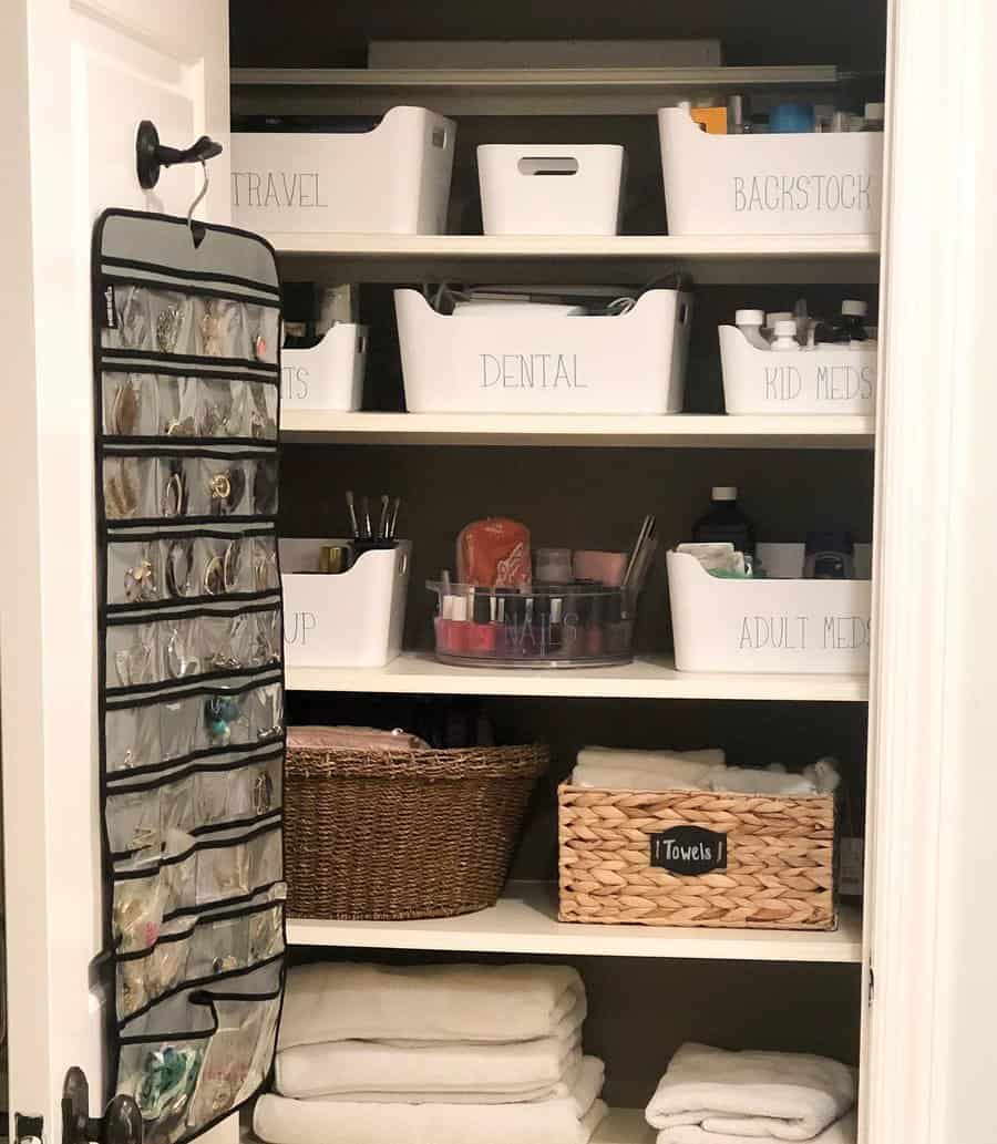 Bathroom Closet Organized Ideas Yellowcottageliving