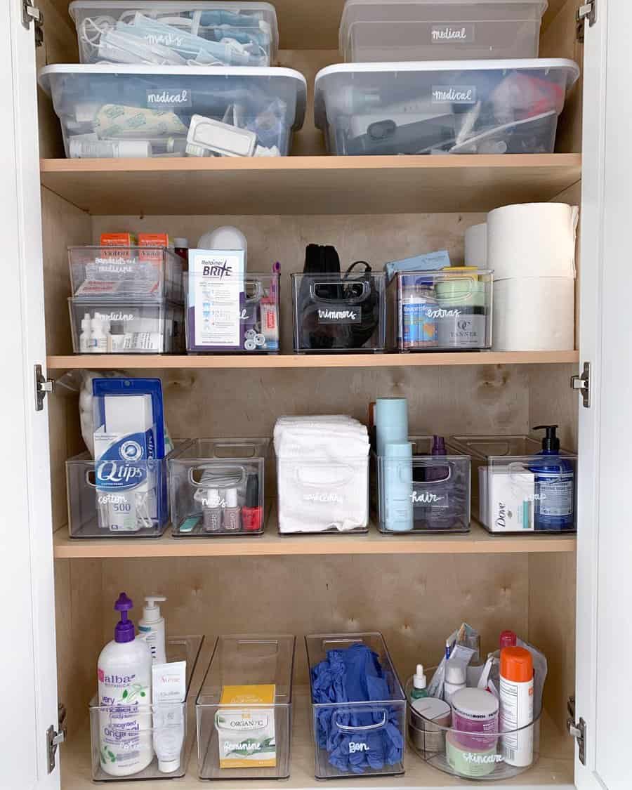 Bathroom Closet Shelves Ideas Orderly Organizing