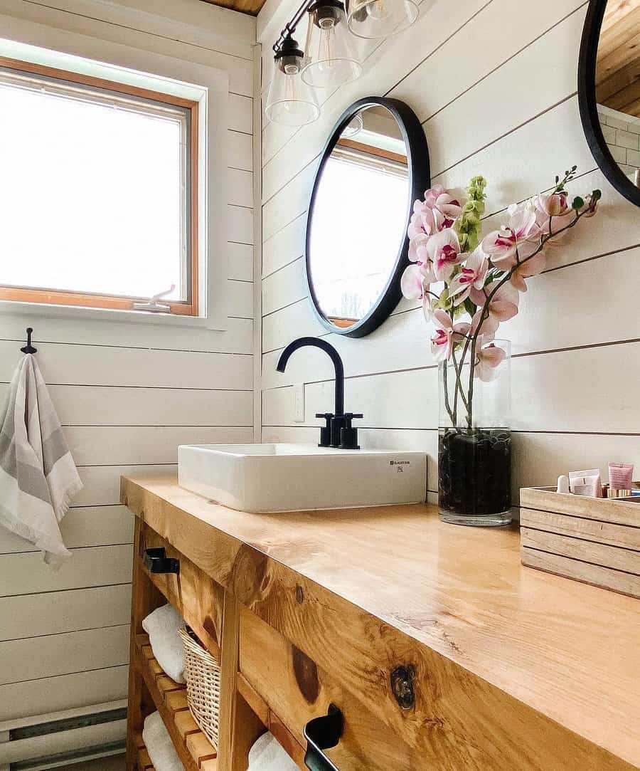 Bathroom Shiplap Wall Ideas Homesweetlakehouse