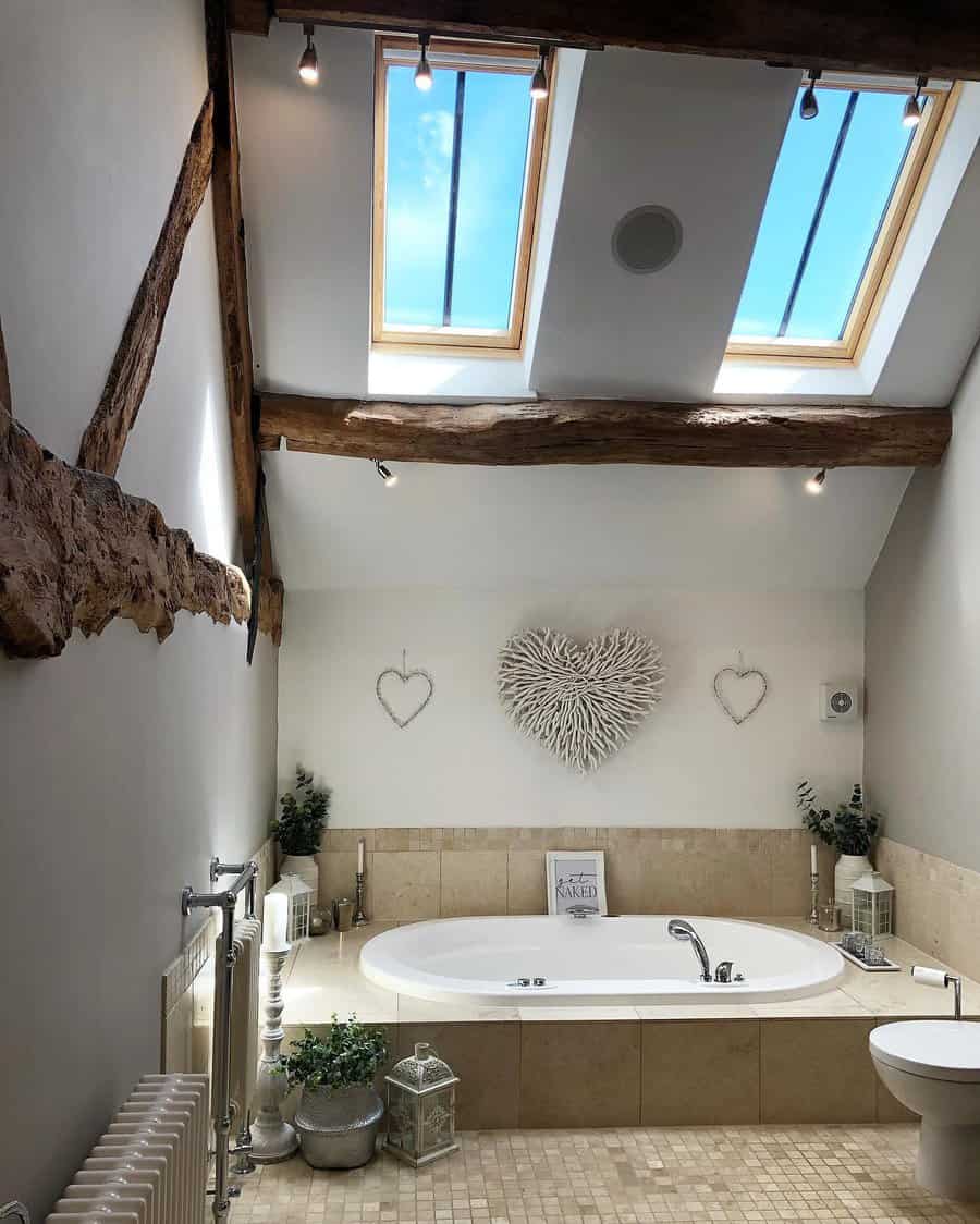 Beamed Bathroom Ceiling Ideas Home At The Barn