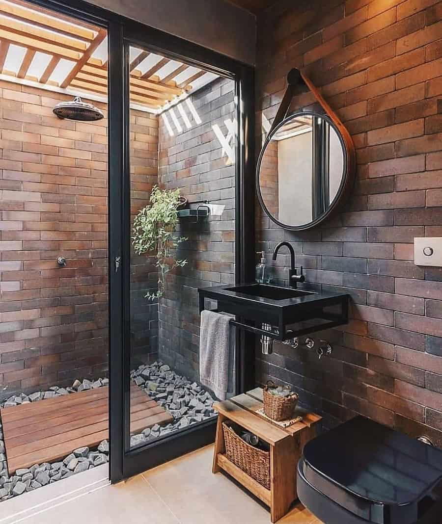 Brick Rustic Bathroom Needtodreambig