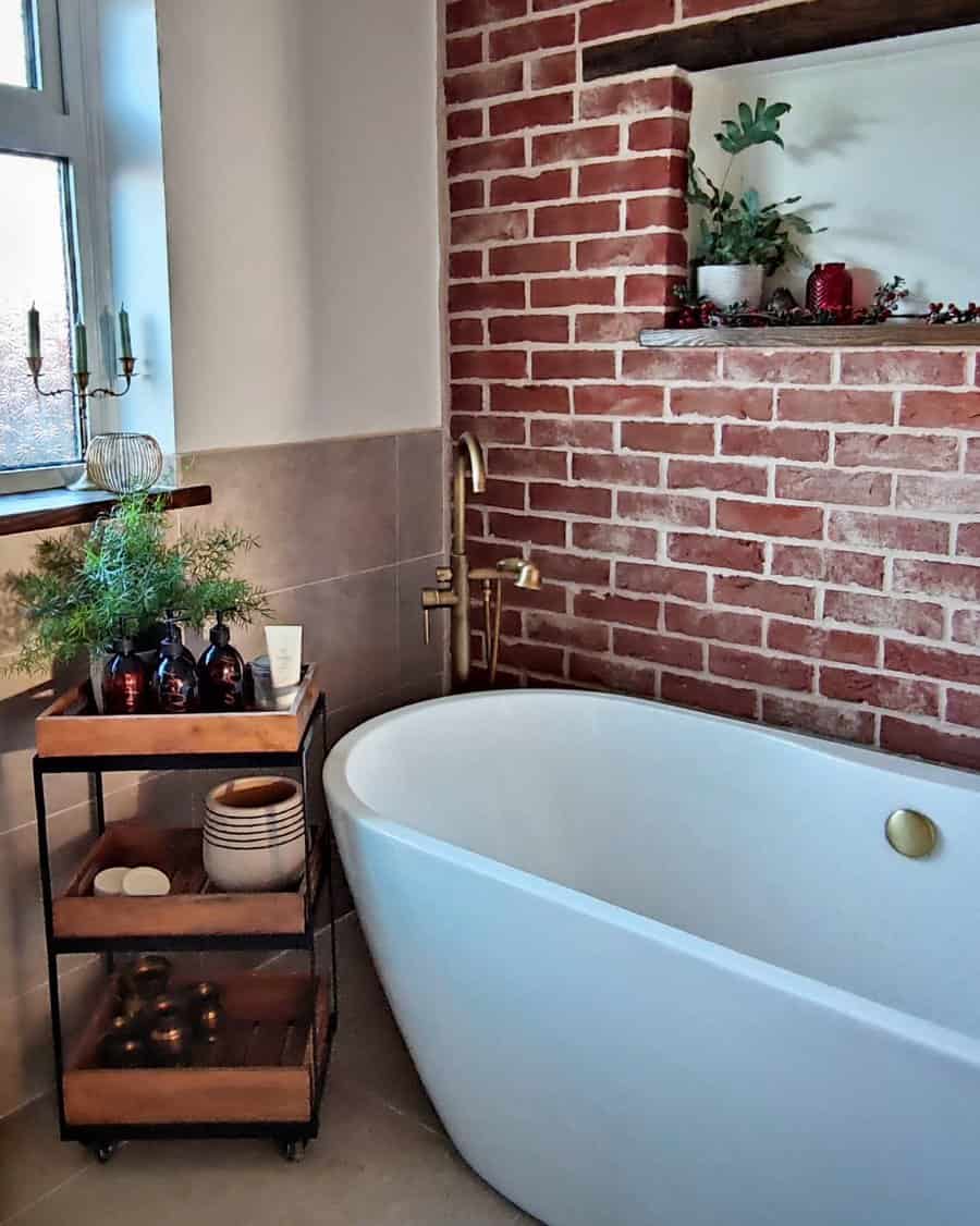 Brick Rustic Bathroom The Bungalow On The Corner