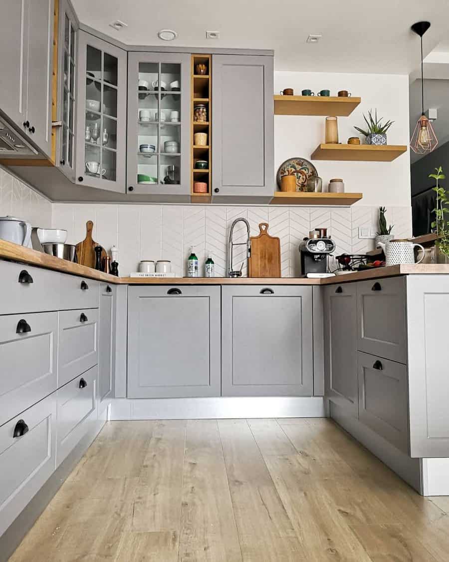 Brown And Gray Kitchen Ideas Monika Grzyw