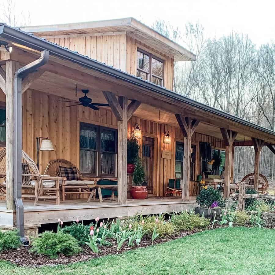 Cabin Porch Roof Ideas Helenascountrycabin