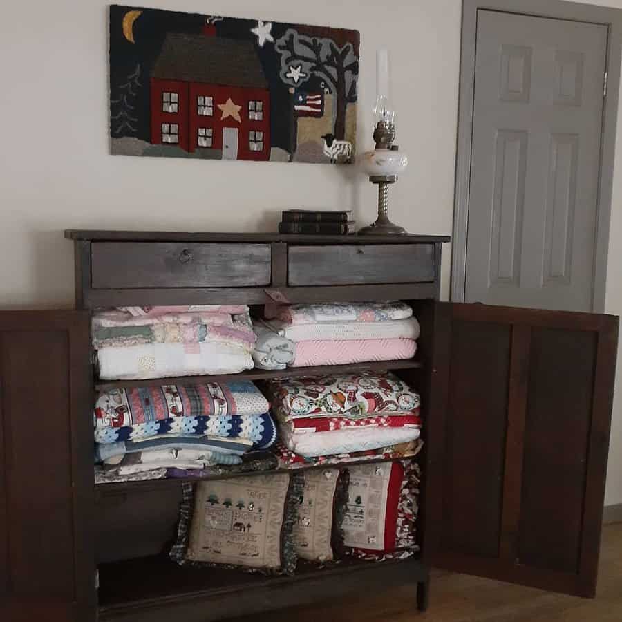 Cabinet Blanket Storage Ideas Finally A Farmgirl