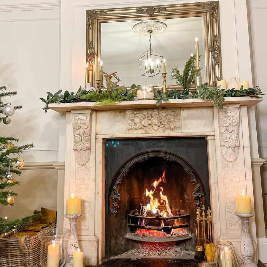 Christmas Fireplace Ideas Sheslisted