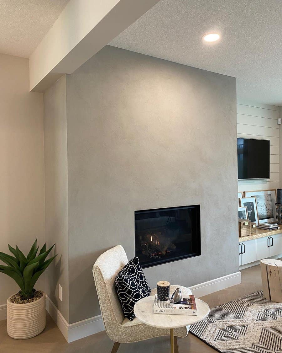 Concrete Fireplace Wall Ideas Surfacedesign Ca