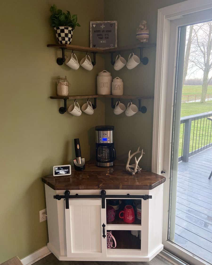 Corner Coffee Station Ideas Cmhwoodworking