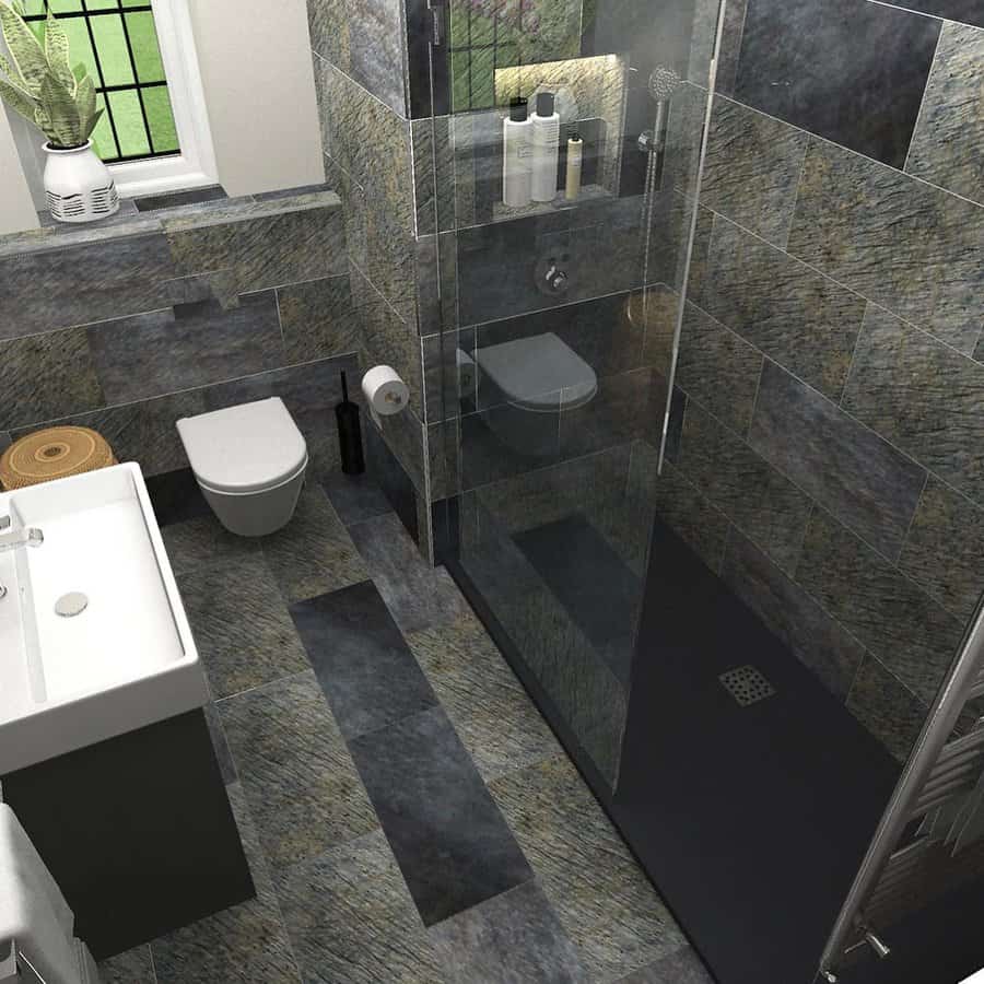 Dark Gray Bathroom Ideas Rousebathrooms