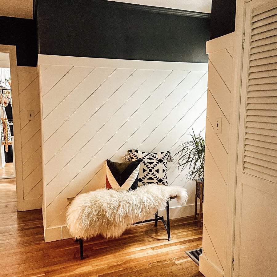 Diagonal Shiplap Wall Ideas Vintagethreshold