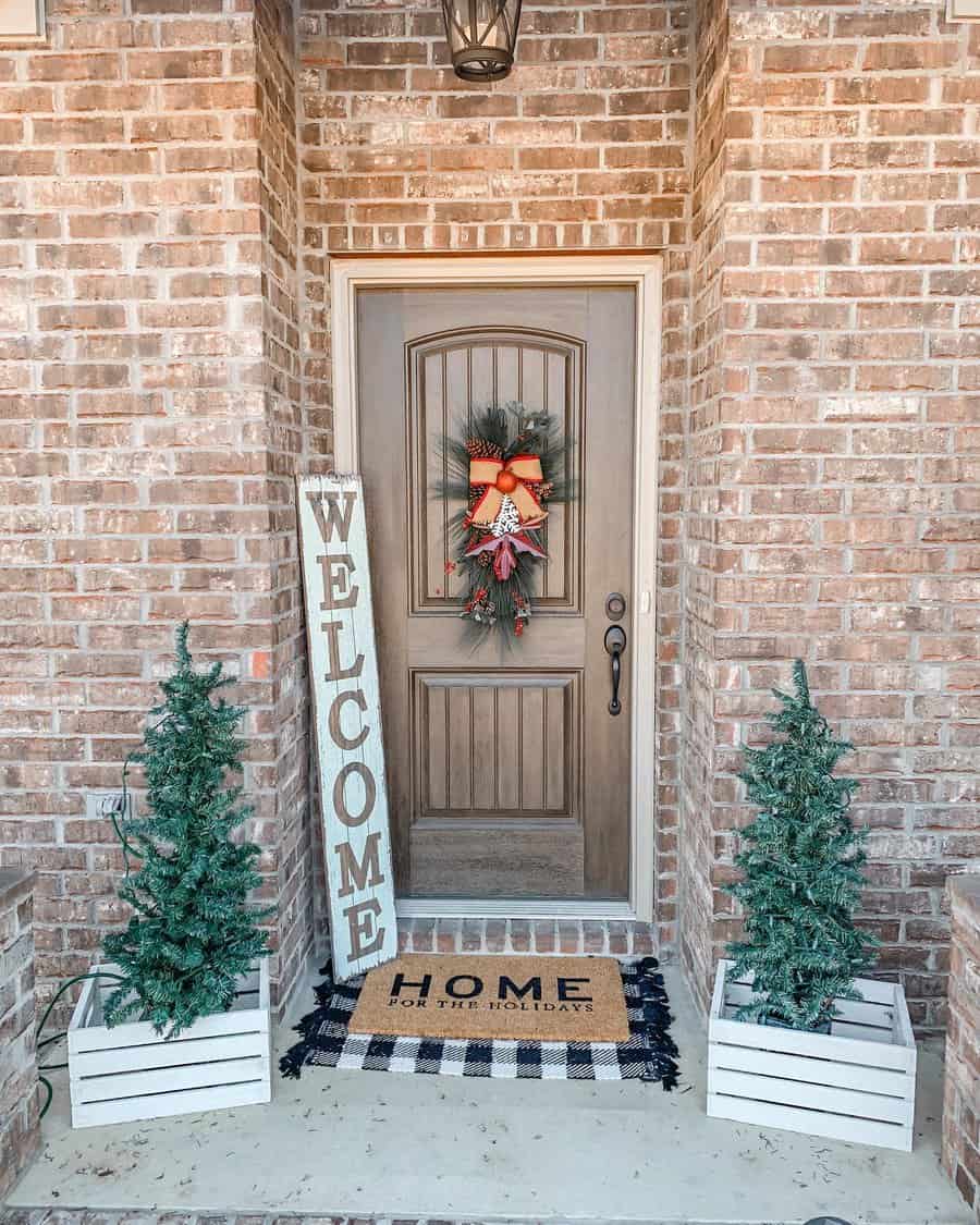 Door Christmas Decorating Ideas Kurtzmodernfarmhouse