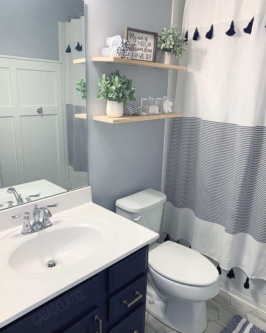 Farmhouse Bathroom Shelf Ideas Casadelrose