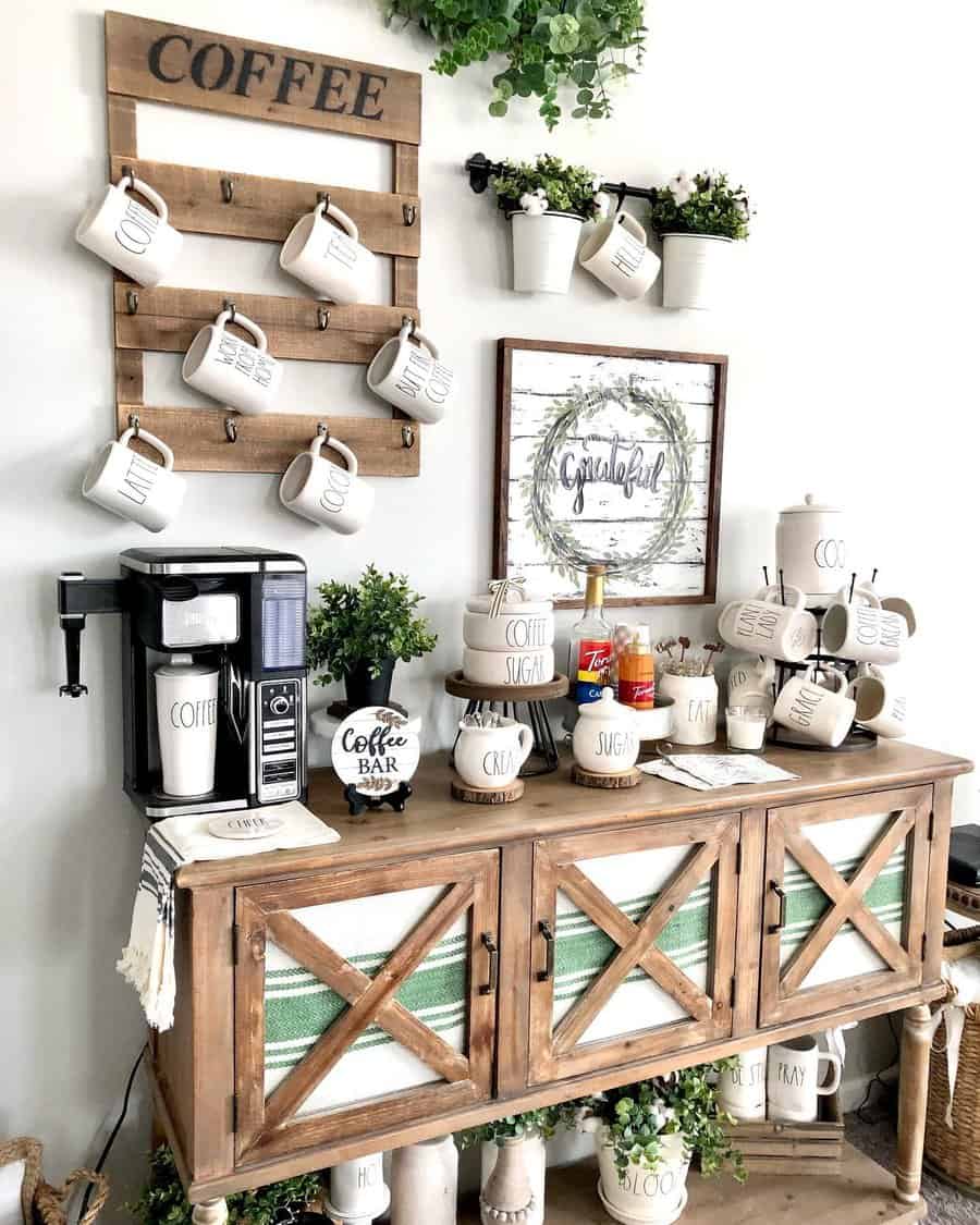 Farmhouse Coffee Bar Ideas Carmensmakingthishouseahome