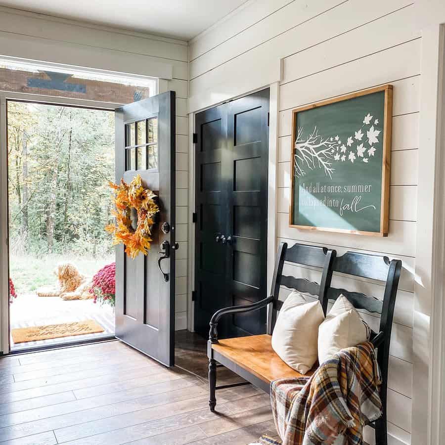 Farmhouse Entryway Bench Ideas Lifeamongthecedars