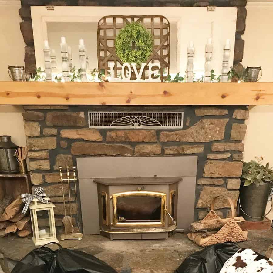 Farmhouse Fireplace Decor Ideas Happyplacecreations