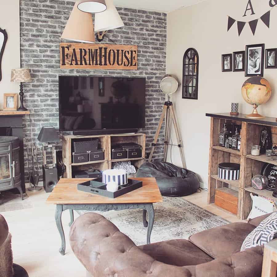 Farmhouse Industrial Living Room Ideas Aude Fouy Home