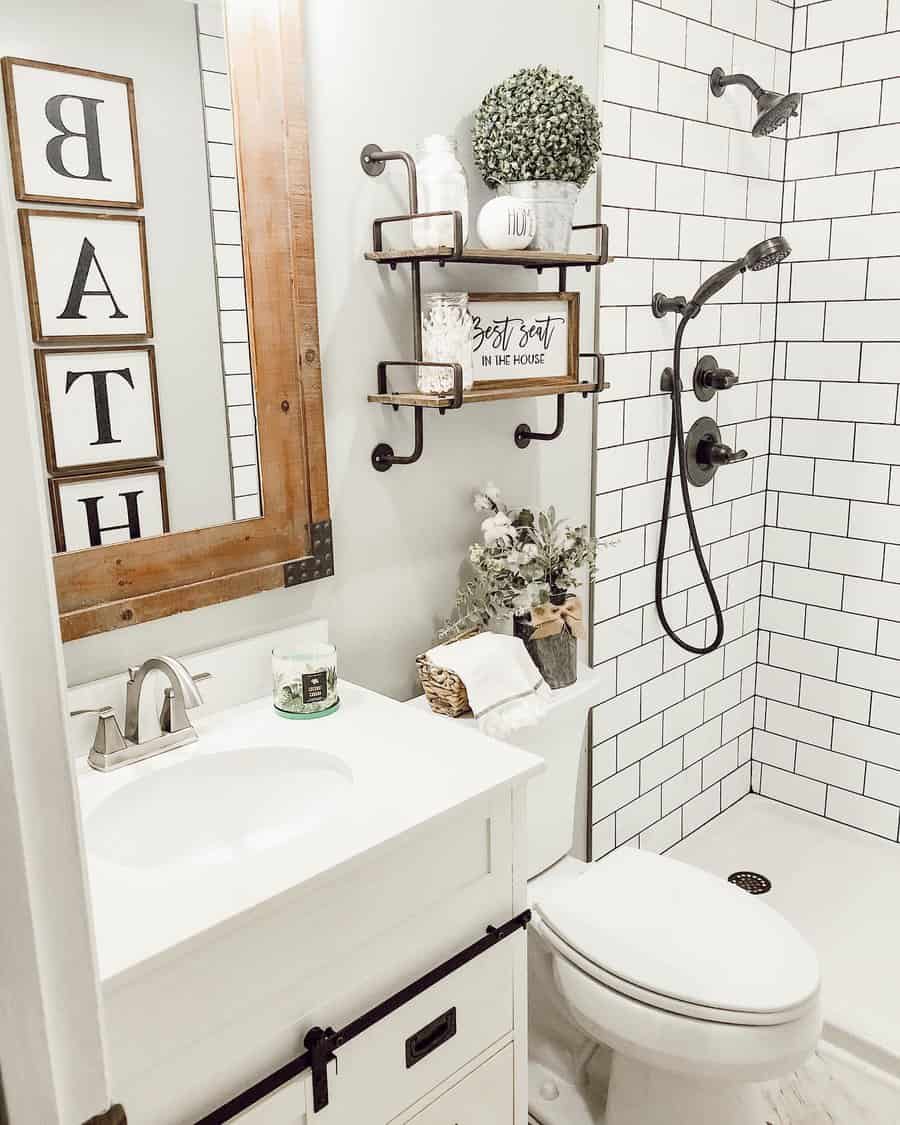 Farmhouse Rustic Bathroom Thehouserevive