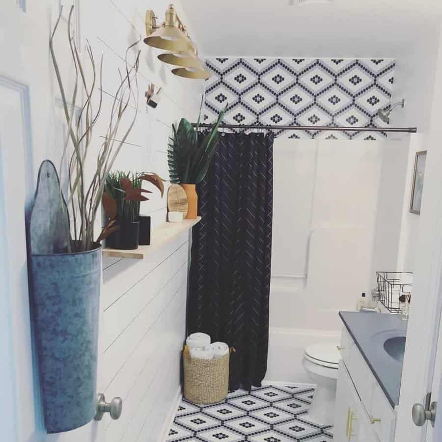 Farmhouse Shower Curtain Ideas Perfectspaces Rachelletaylor