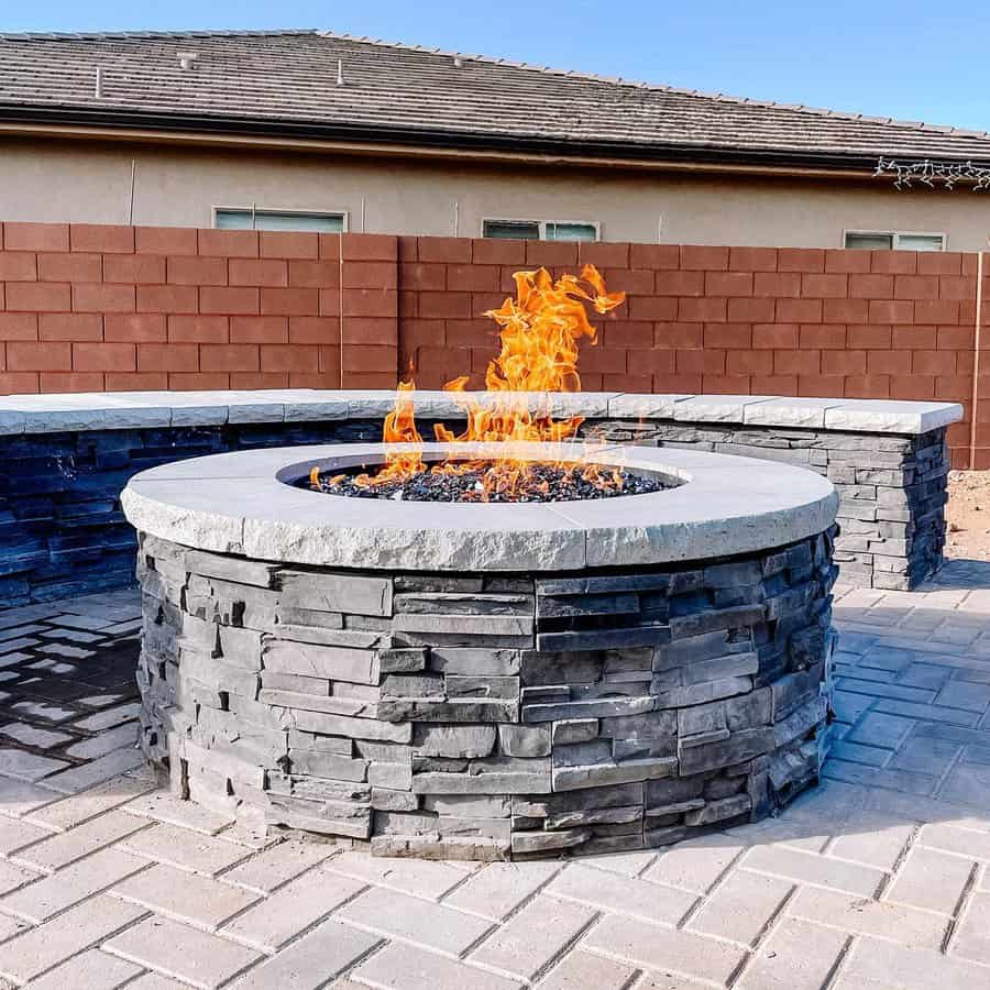 Fire Pit Stone Patio Ideas Bakerhomeinteriors