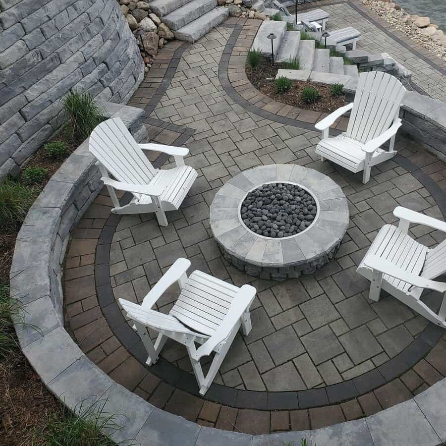 Fire Pit Stone Patio Ideas Countrylandscapesinc