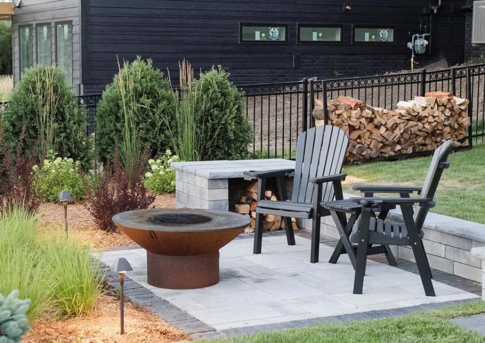 Firepit Firewood Storage Ideas Redfernlandscape