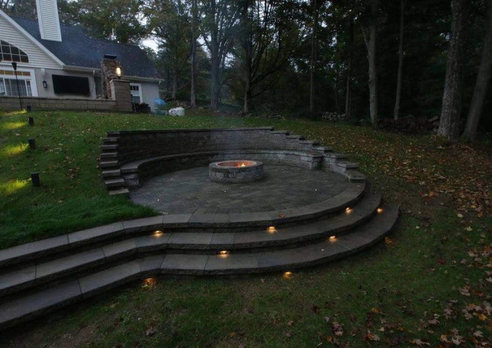 Firepit Hardscaping Ideas Bold Designbuild