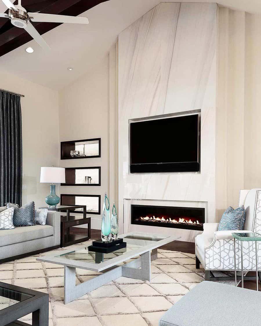 Fireplace Feature Wall Accent Wall Ideas For Living Room Allisonkeevandesign