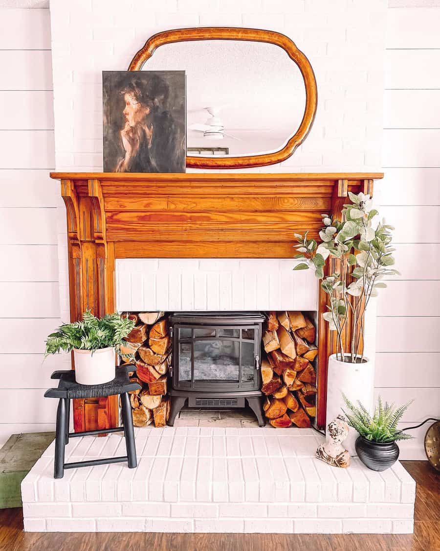 Fireplace Firewood Storage Ideas Blissfulsouthernhome