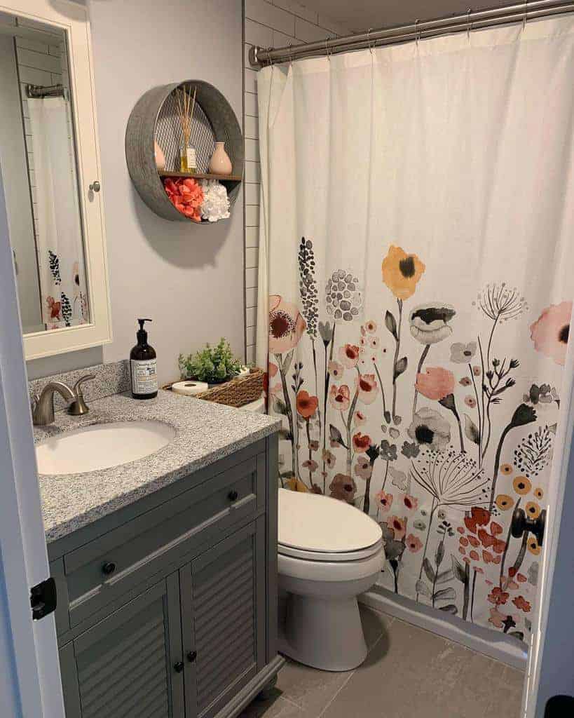 Floral Shower Curtain Ideas Nickithedecormama