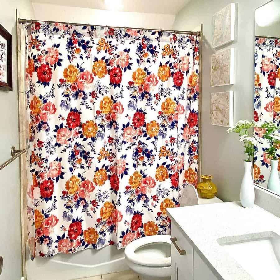 Floral Shower Curtain Ideas The Gauntlet Gray House